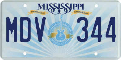 MS license plate MDV344