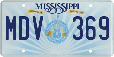 MS license plate MDV369