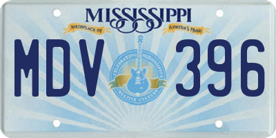 MS license plate MDV396