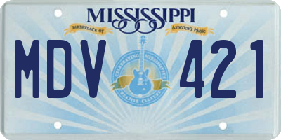 MS license plate MDV421