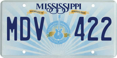 MS license plate MDV422