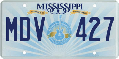 MS license plate MDV427