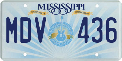 MS license plate MDV436