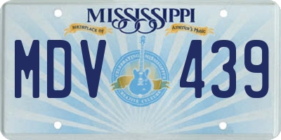 MS license plate MDV439