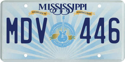 MS license plate MDV446