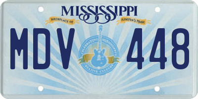 MS license plate MDV448