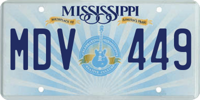 MS license plate MDV449