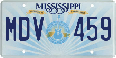 MS license plate MDV459