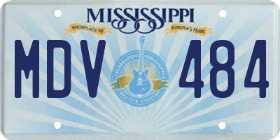 MS license plate MDV484