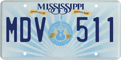 MS license plate MDV511