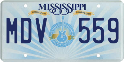 MS license plate MDV559