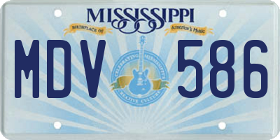 MS license plate MDV586