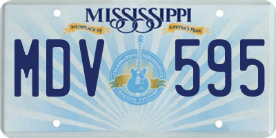 MS license plate MDV595