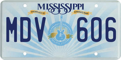 MS license plate MDV606