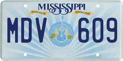 MS license plate MDV609