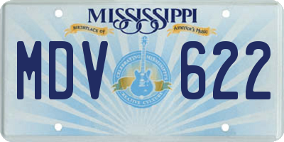 MS license plate MDV622
