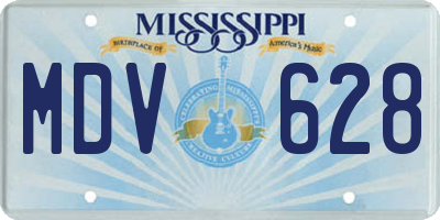 MS license plate MDV628