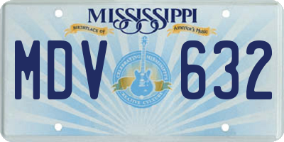 MS license plate MDV632