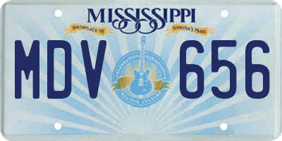 MS license plate MDV656