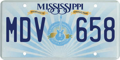 MS license plate MDV658