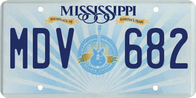 MS license plate MDV682