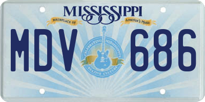MS license plate MDV686