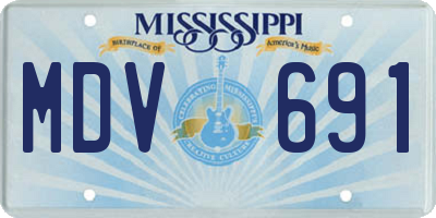 MS license plate MDV691