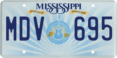 MS license plate MDV695