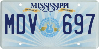 MS license plate MDV697