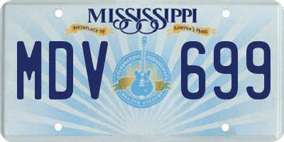 MS license plate MDV699