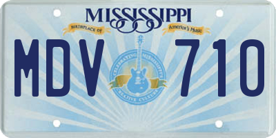 MS license plate MDV710
