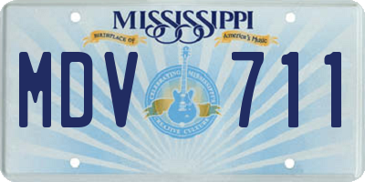 MS license plate MDV711