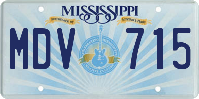 MS license plate MDV715