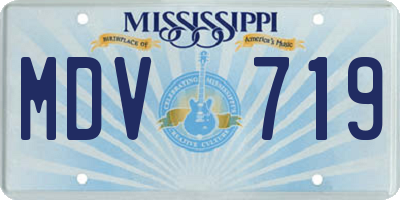 MS license plate MDV719