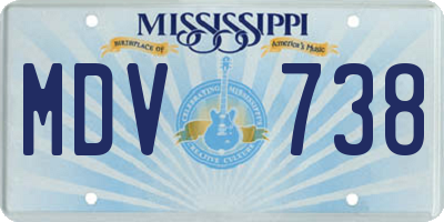 MS license plate MDV738
