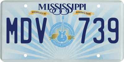 MS license plate MDV739