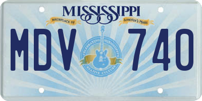 MS license plate MDV740