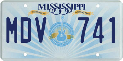 MS license plate MDV741