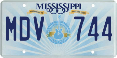 MS license plate MDV744