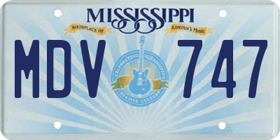 MS license plate MDV747