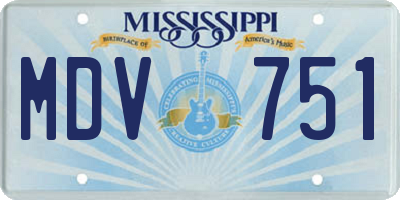 MS license plate MDV751