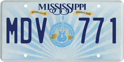 MS license plate MDV771