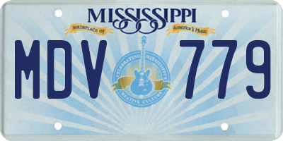 MS license plate MDV779