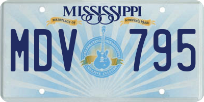 MS license plate MDV795