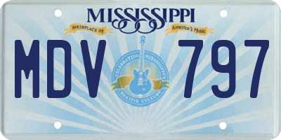 MS license plate MDV797