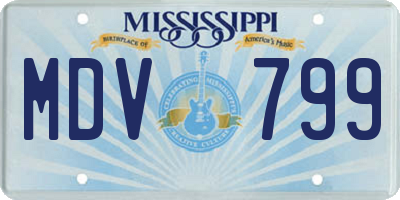 MS license plate MDV799