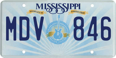 MS license plate MDV846