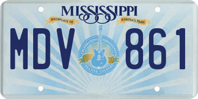 MS license plate MDV861