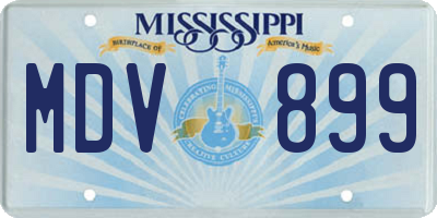 MS license plate MDV899