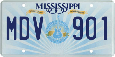 MS license plate MDV901